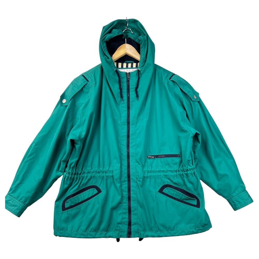 Mulberry Street Womens 80s Jacket Anorak Windbreaker Utility Chore Coat Oversize